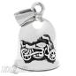 Preview: Biker-Bell With Motorcycle Motif Silver Polished Stainless Steel Chopper Bobber Ride Bell